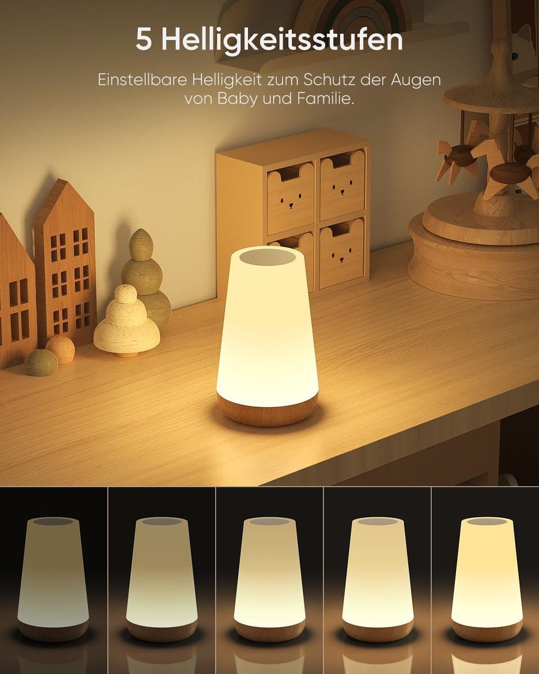 Lampade: Nachttischlampe LED Touch Dimmbar mit 13 Farben – Nuovo e nell'imballaggio originale da Châtelaine venduto da topshop.switzerland 5