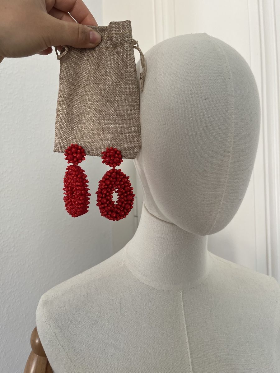 Orecchini pendenti & Orecchini a lobo: Statement earrings, new, red color, summer must have! – Nuovo (secondo la descrizione) da Mies venduto da nic_yk5d 1