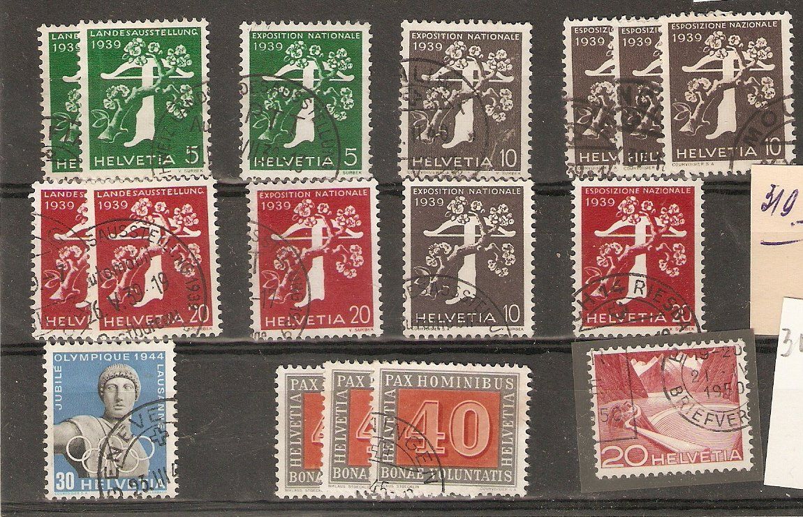 Alle Briefmarken: Los gest. mit 301 Urtyp – Gebraucht aus Lausanne von Whorvath