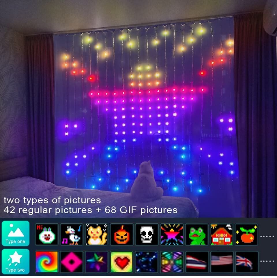 Tutte le decorazioni: Dekor RGBIC Bluetooth LED Fenster Lichterkette – Nuovo e nell'imballaggio originale da Unterägeri venduto da RmOnline 3