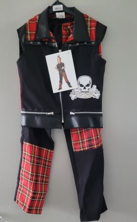 Punk Kostüm Kinder Grösse 140