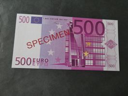 Europa 2001, 500 Euro - SPECIMEN