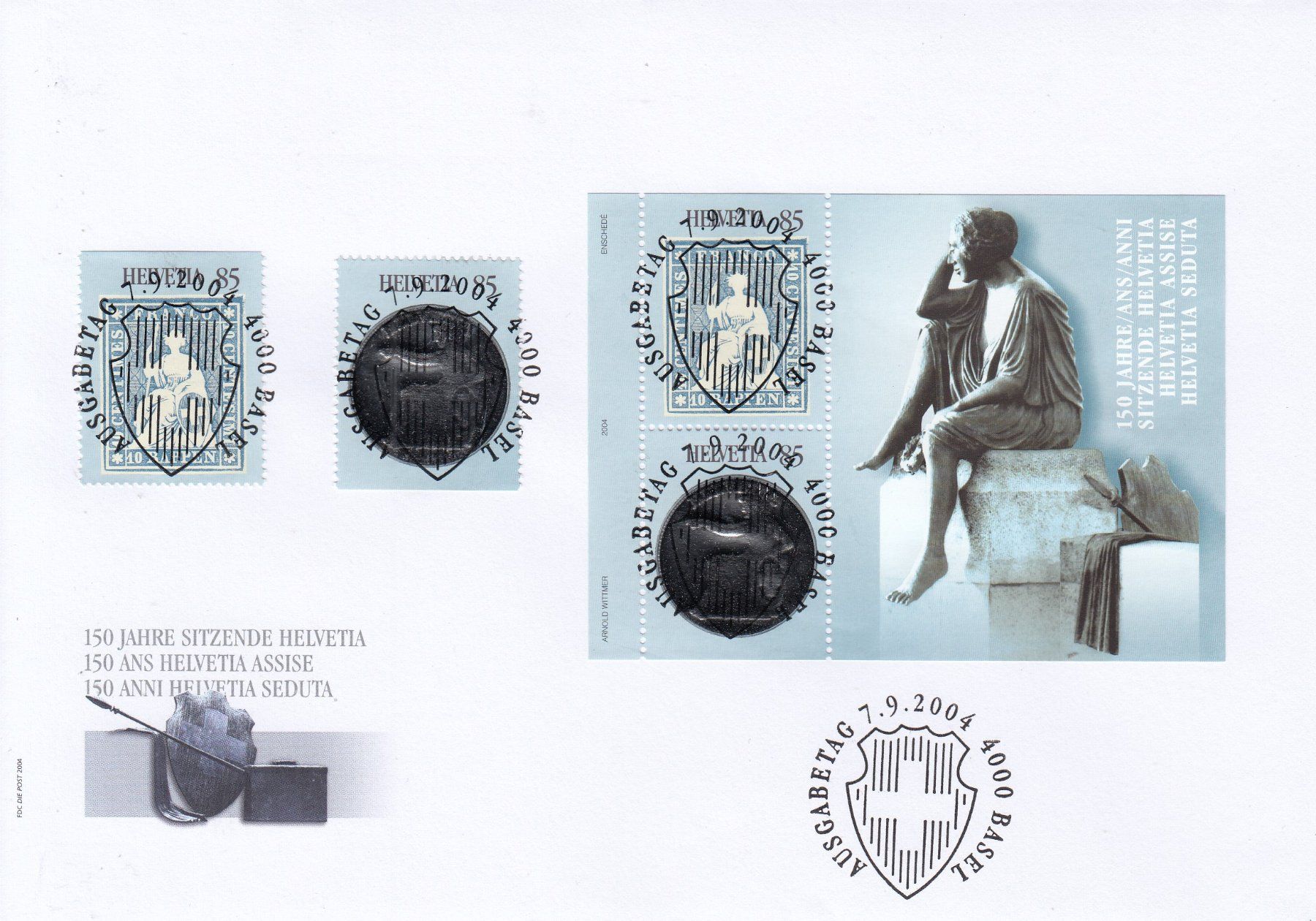 Alle Briefmarken: 1127-1129 FDC mit Vollstempeln Basel 7.9.04 – Gebraucht aus Spreitenbach von Lienbi01