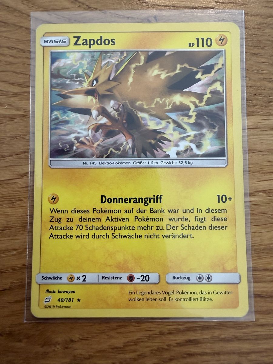 Pokémon Sammelbilder & Trading cards: Zapdos 40/181 – Gebraucht aus Amriswil von sim_nlb6