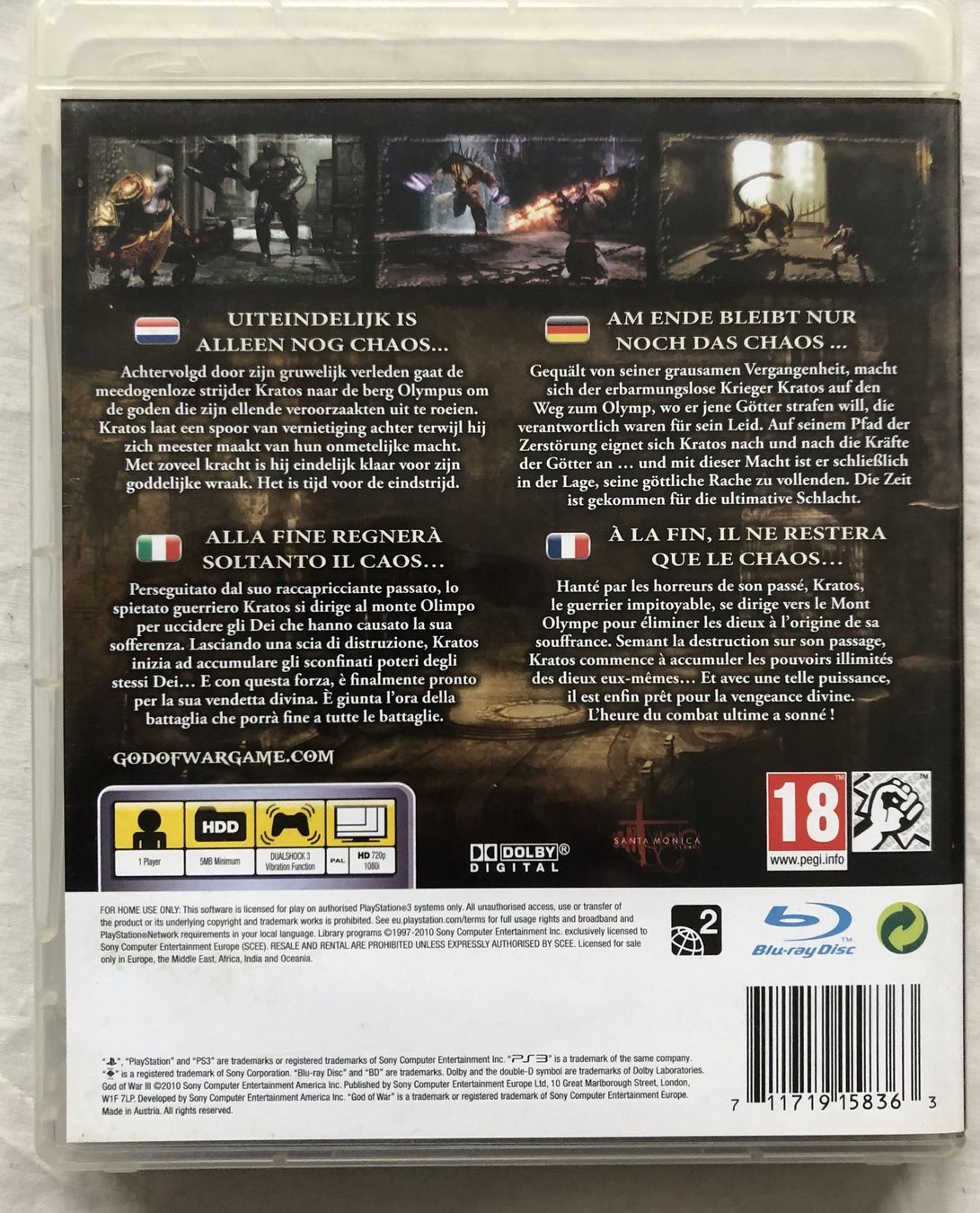Giochi: PS3 - GOD OF WAR III – Usato da Schaffhausen venduto da durruti 2
