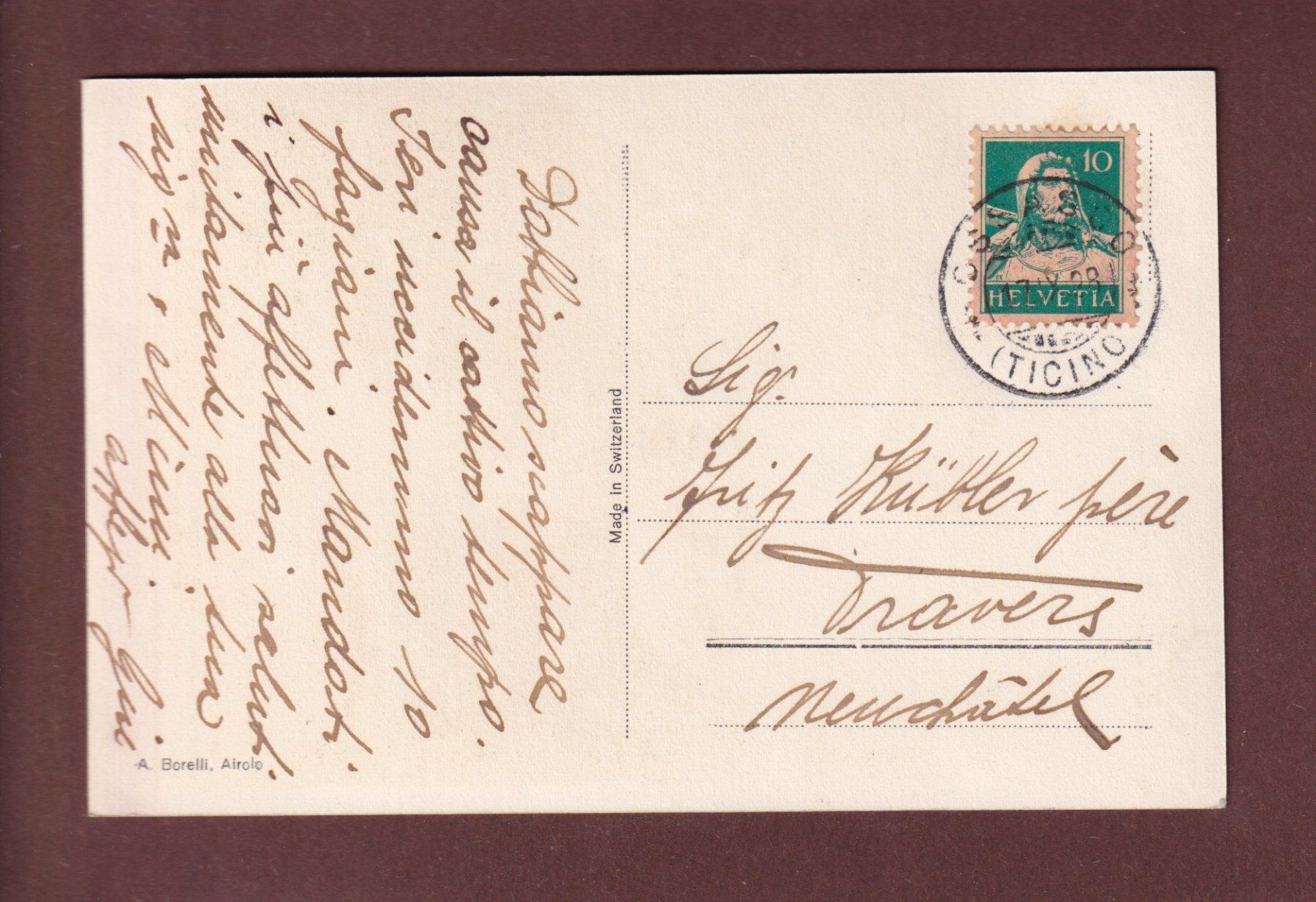 Cartes postales: OSSASCO - 1928 – D'occasion à Pully par nicecards-shop 1