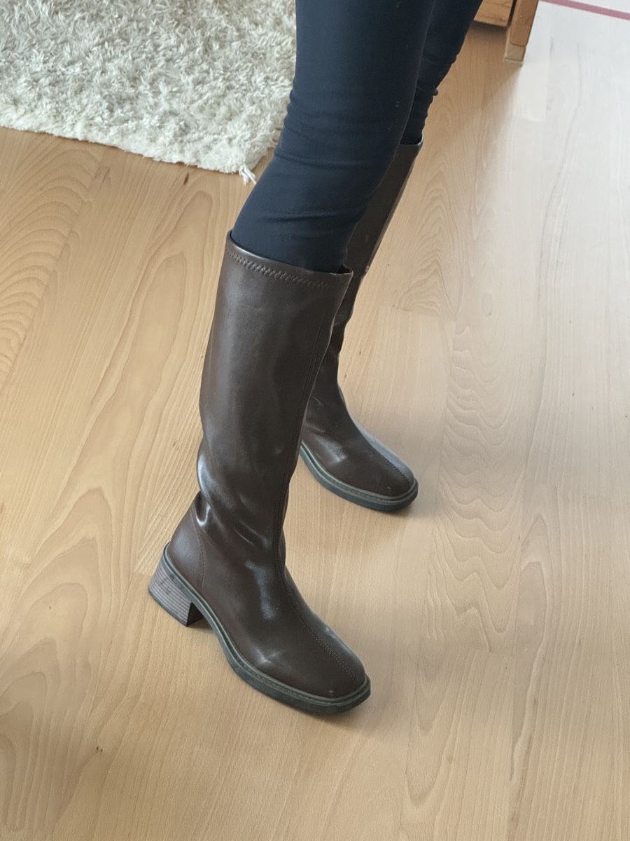 Chaussures femmes: Leather brown boots, size 38, fall/winter, elegant! – Neuf avec emballage d'origine à Sattel par Zlata1 1