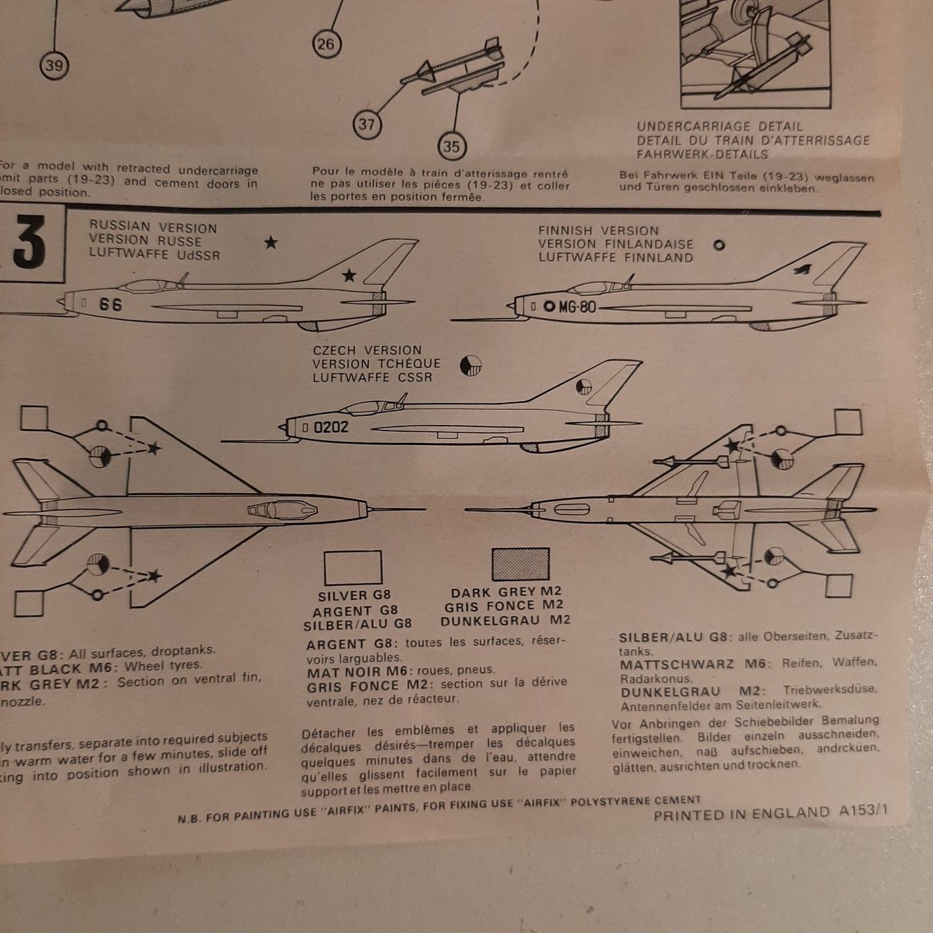 Airfix Modellbausätze & Standmodelle: 3188 ... MIG-21 ... Airfix 02024 – Gebraucht aus Bonstetten von Benibanny59 1