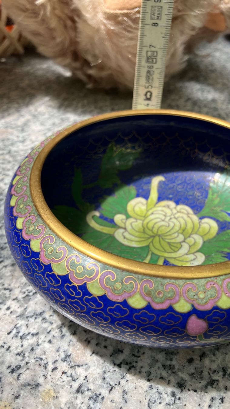 Piatti di portata: Vide poche émail cloisonné Email Plat – Usato da St-Cierges venduto da LeRegain 4