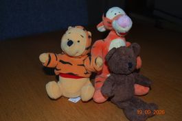 3 Stofftiere Winnie Puuh Tigger Bär gebrauchter Zustand