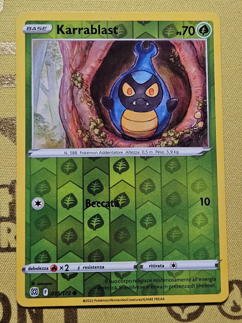 Pokémon Carte collezionabili: Brilliant Stars - Karrablast 015/172 IT – Usato da Bellinzona venduto da Pokemarco