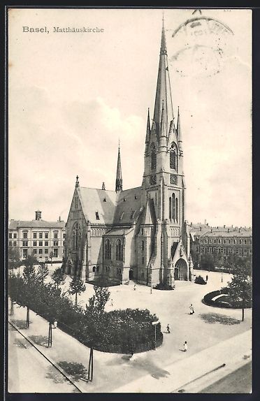 Cartes postales: AK Basel, Blick auf die Matthäuskirche – D'occasion à Berlin par bartko-reher