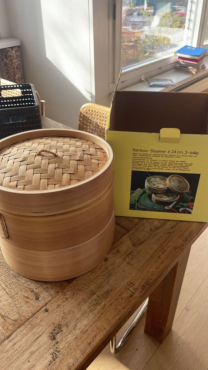 Küchengeräte: Bambus Dampfgarer, 24cm, 3-teilig – Gebraucht aus Zürich von ape_gb8z