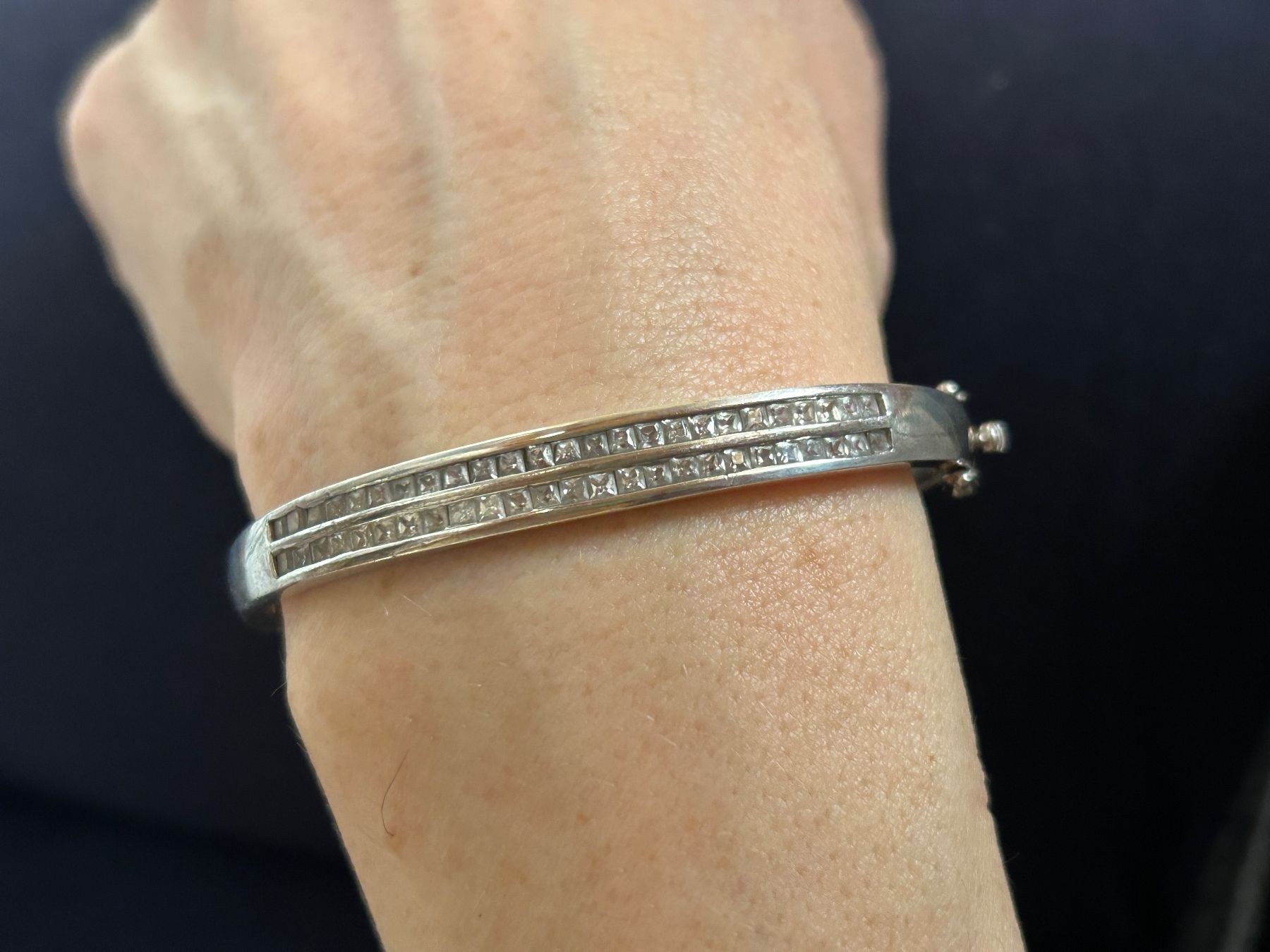 Bracciali & Braccialetti: Silberner Armreif mit Zirkonia CLASSICO – Usato da Dittingen venduto da Bellevista