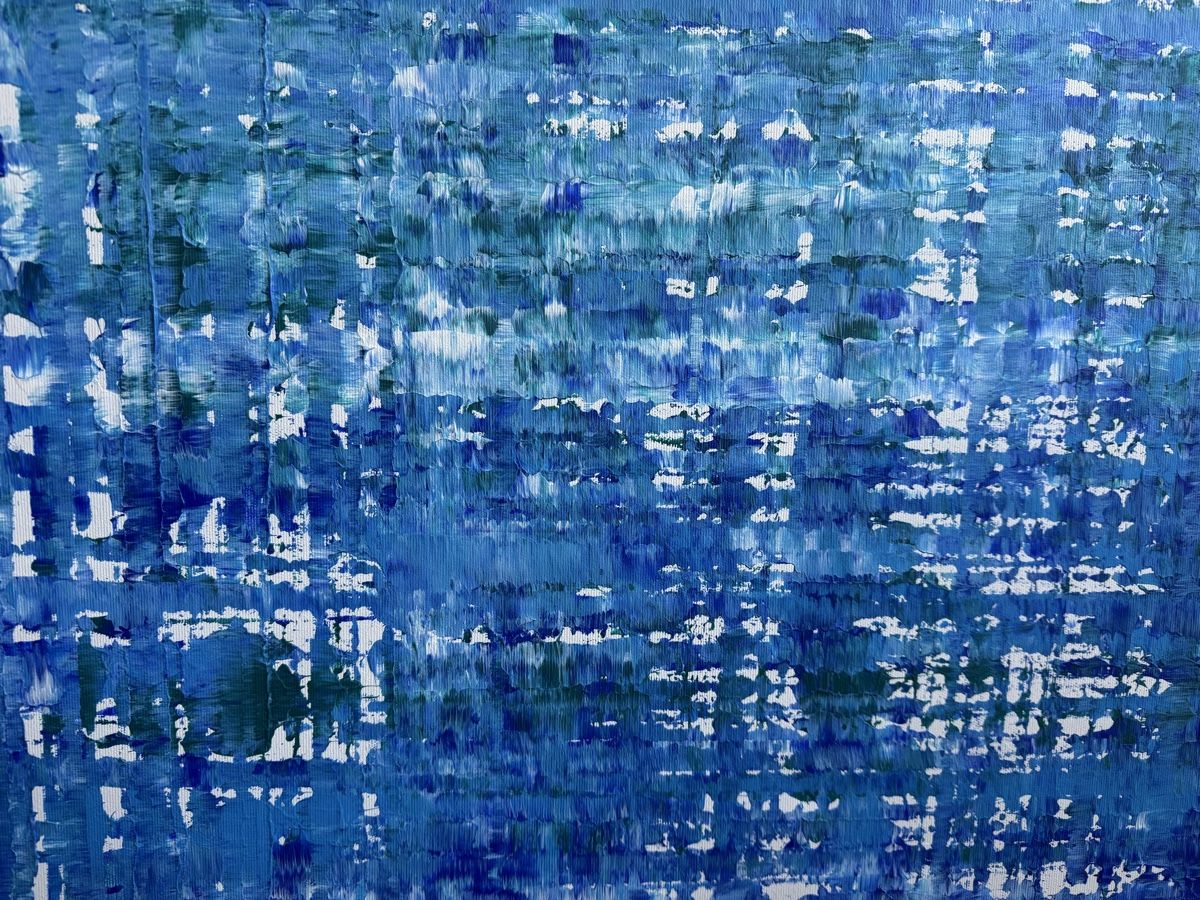 Tableaux: 100 x 80 cm Schweizer Kunst Blau – Neuf (Voir description) à Zürich par LuxuryJewellery