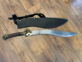 XXL Robustes Kukri Messer Drachen-Motiv 84cm
