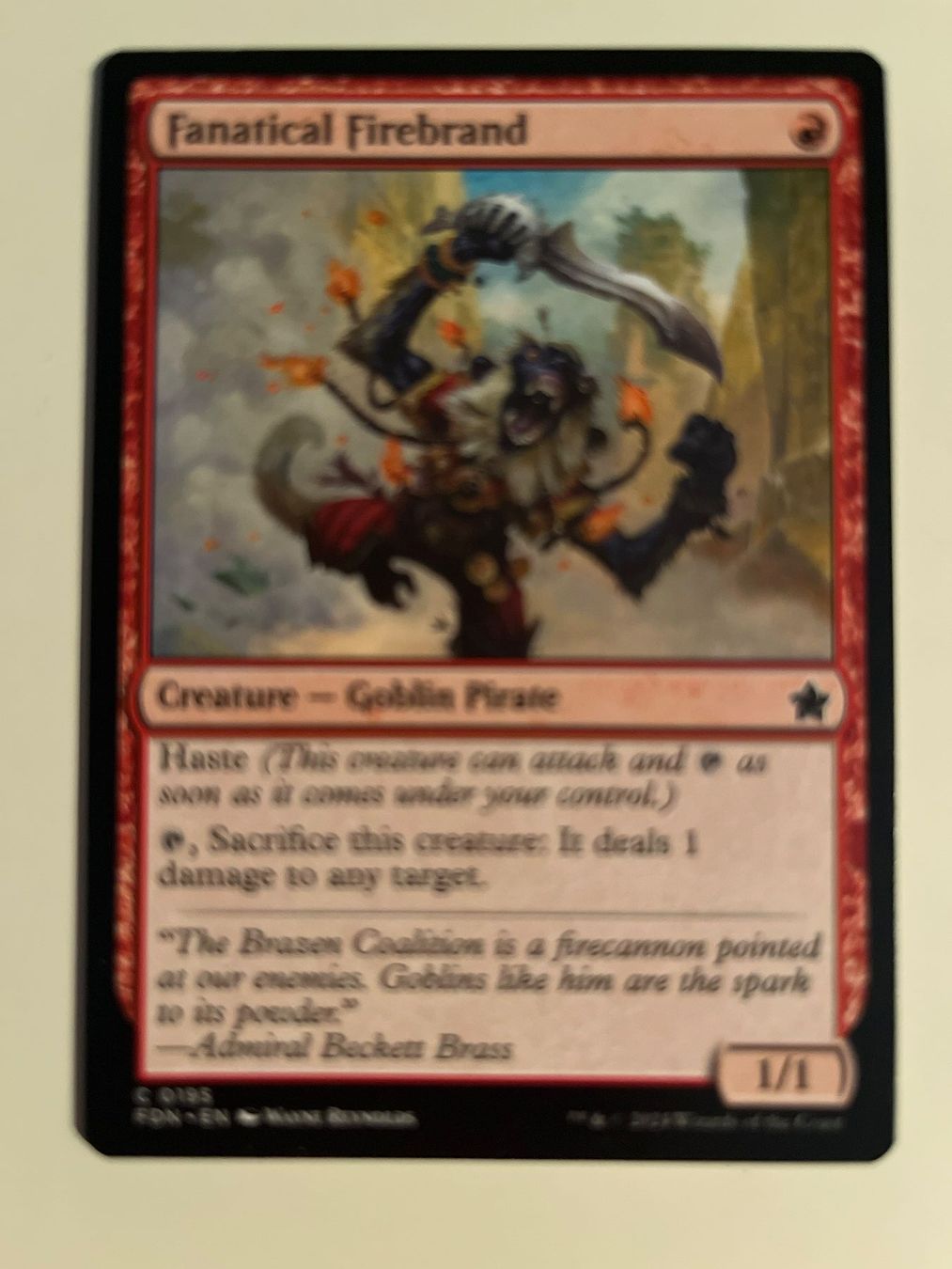 Magic The Gathering Carte collezionabili: 1 x Fanatical Firebrand - Magic: The Gathering - MtG – Usato da Kriens venduto da Shadi1980