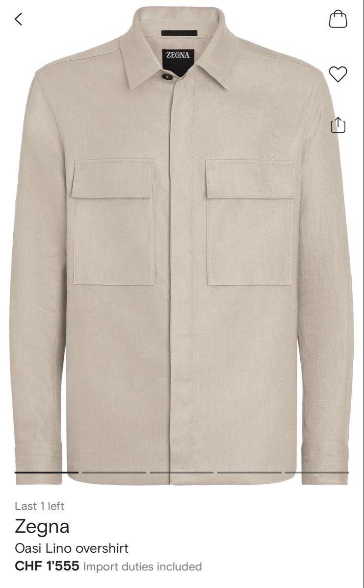 Zegna Vestes: Zegna Hemdjacke – Neuf (Voir description) à Zürich par down_town 1