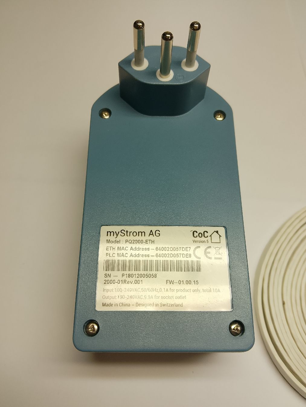myStrom WiFi: myStrom Powerline Adapter Set PQ2000-ETH gebraucht – Usato da Biel/Bienne venduto da Vintage-timearts 3