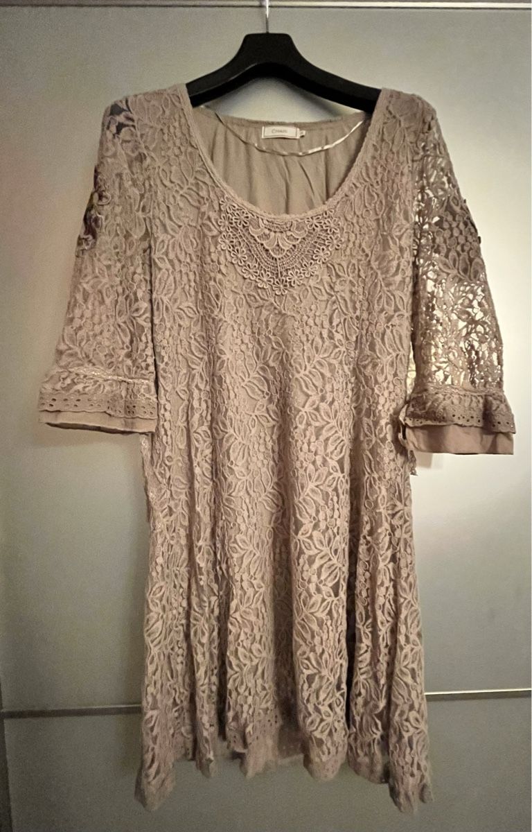 Tuniken: Spitzen-Kleid CREAM in XXL – Neu (gemäss Beschreibung) aus Schlieren von Lombi13