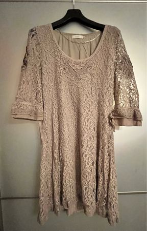 Spitzen-Kleid CREAM in XXL