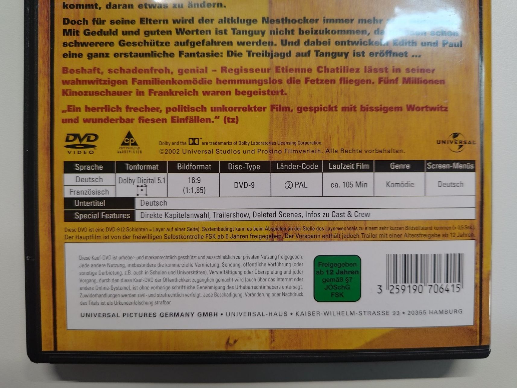 Tutti i DVDs: TANGUY – Usato da Liestal venduto da Kratzilla 3