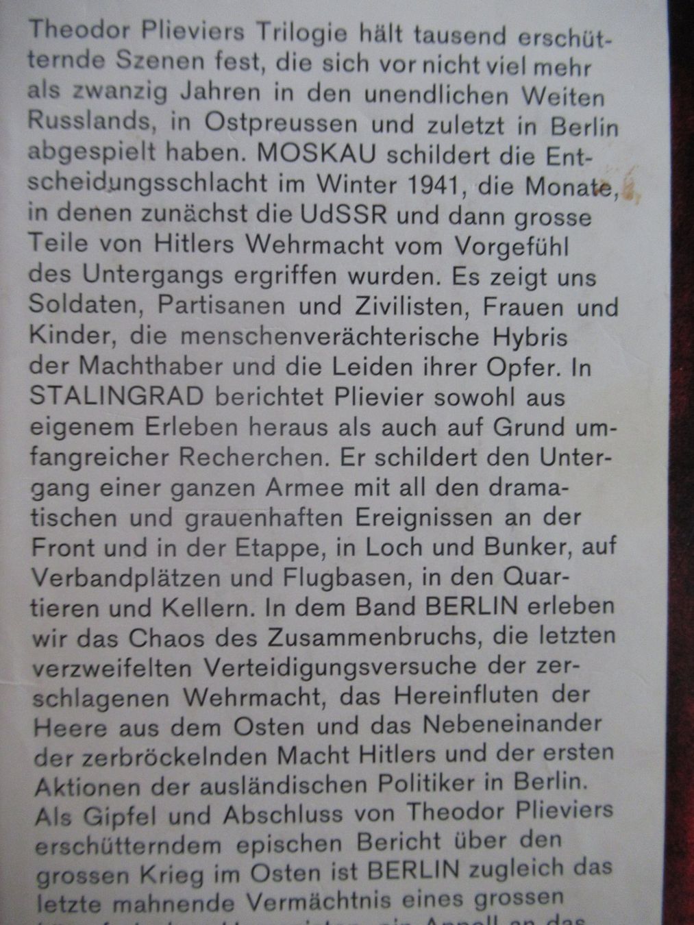 Livres: MOSKAU STALINGRAD BERLIN – D'occasion à Moosseedorf par haro01 1