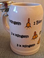 Spezieller Bierkrug mit Klingel 1x..2x.. 3x...