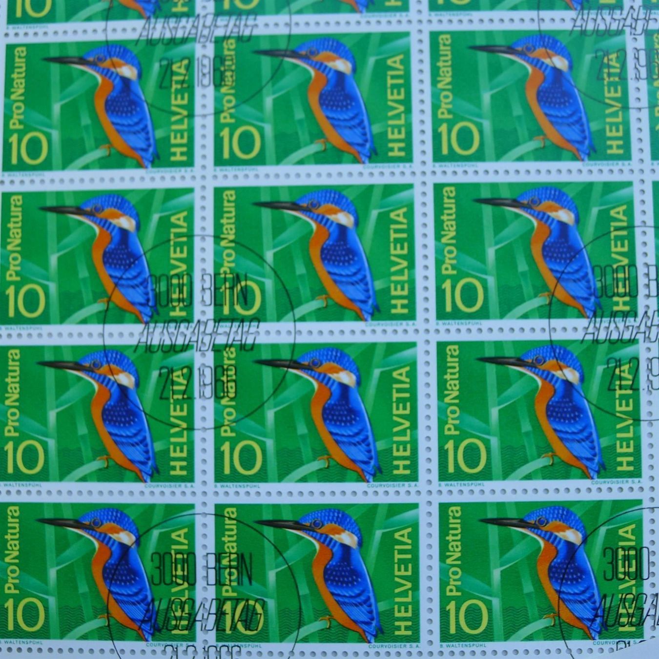 Tutti i francobolli: TOLLE SAMMLUNG, Berge + Eisvogel in ganzen Bogen +BRIEF 1966 – Usato da Sursee venduto da Luzernerraute 9