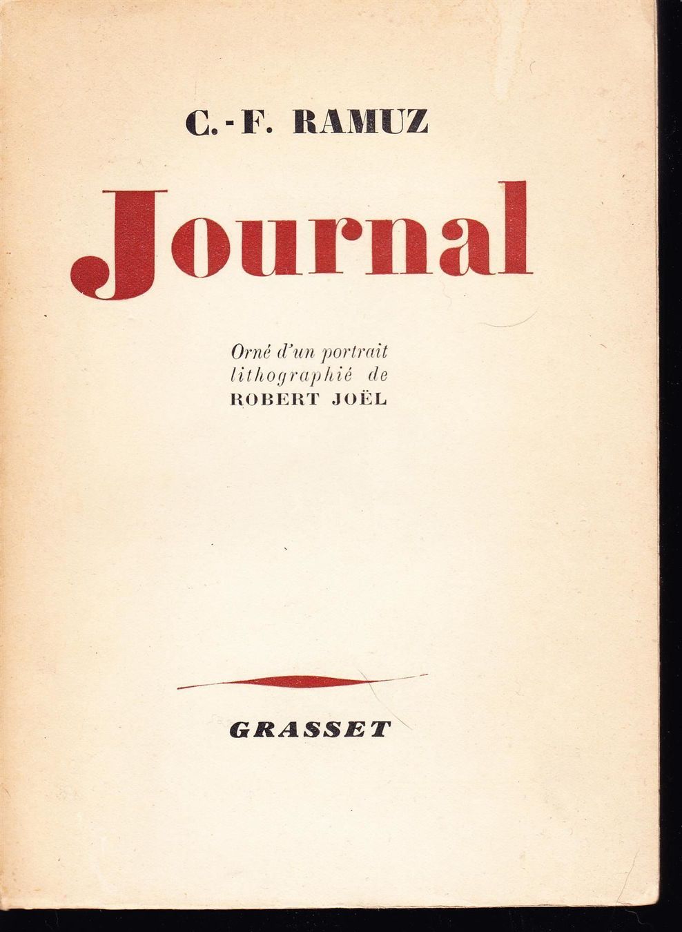 Bücher: C.-F. Ramuz - Journal. 1896-1942 % – Gebraucht aus Nunningen von mercury-for-books