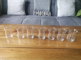 Teegläser, 7 Stück, kaum benutzt