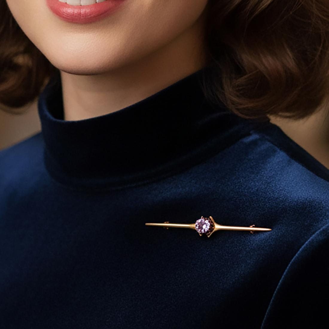 Spille & Fermagli: Vintage-Brosche aus Roségold und Amethyst – Usato da Lugano venduto da Historianlugano 2