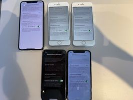 5 Stück iPhones