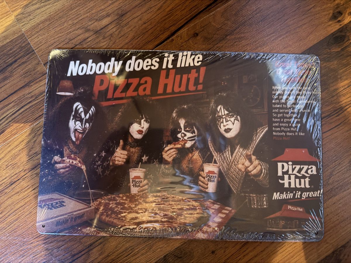 Insegne: KISS Blechschild US-Werbung, Gene, Paul, Ace & Peter – Nuovo e nell'imballaggio originale da Gundetswil venduto da swisskiss02