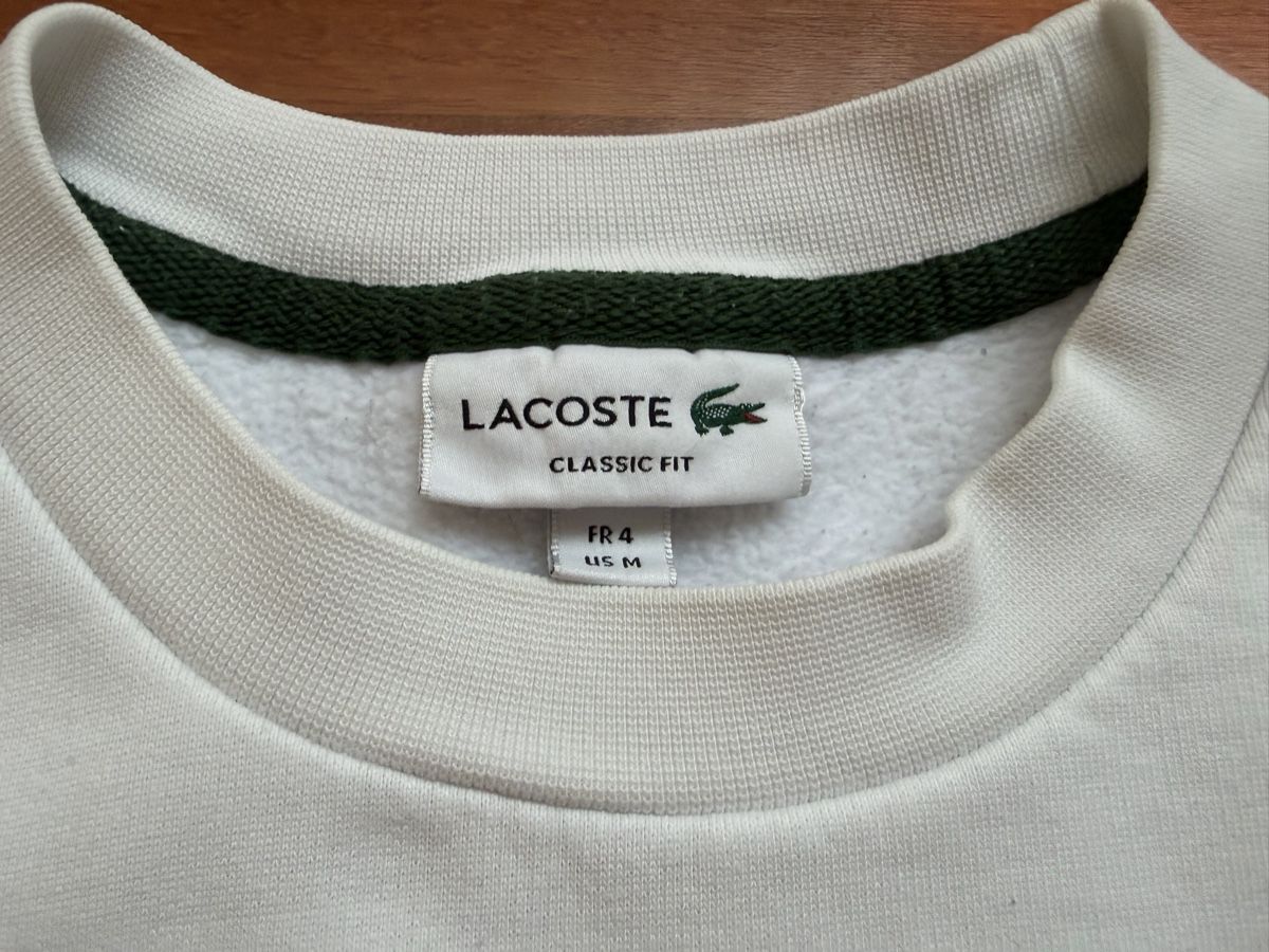 Lacoste Maglioni & Felpe: Lacoste Pullover weiss Classic Fit Grösse M – Usato da Mörel venduto da kaiwalker 2
