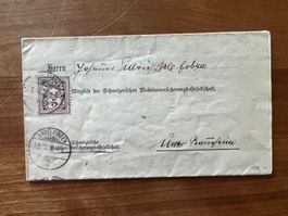 1889 Mobiliar alter Brief   (G2892)