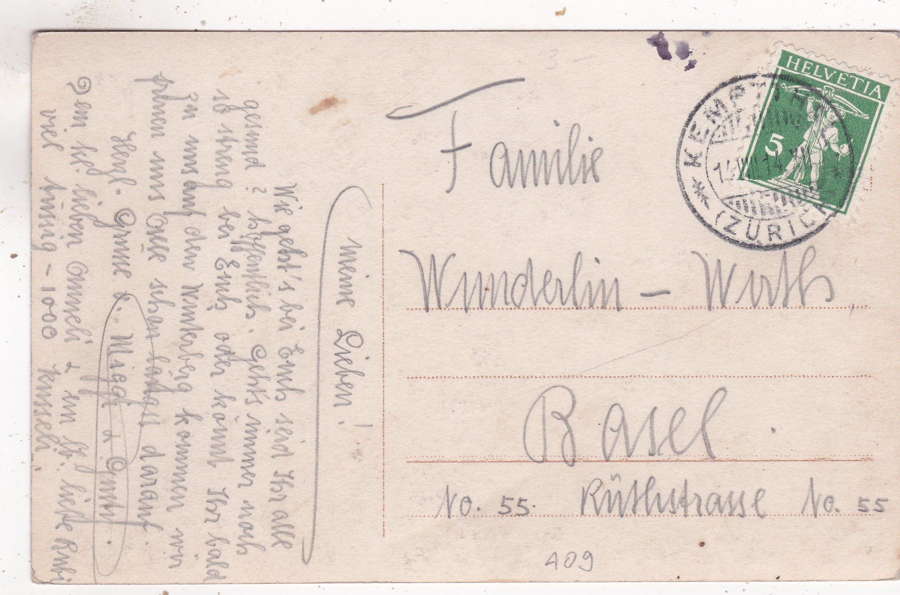 Cartoline postali: Kitsch Kind Mädchen Taube 1914 – Usato da Herisau venduto da Lisegrat2008 1
