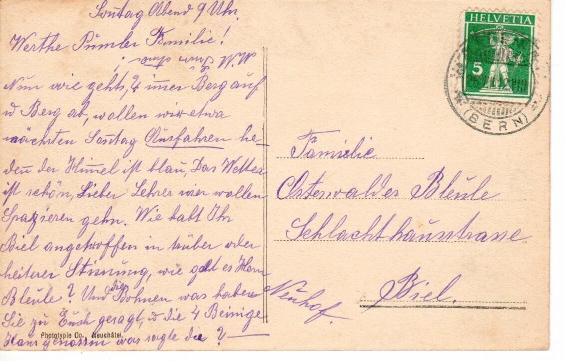 Cartes postales: Wattenwil BE 1912 – D'occasion à Wolhusen par Curver9 1