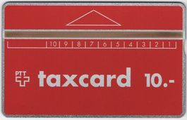 frühe ungebrauchte 10.- Schalter Taxcard (902A kopfstehend)