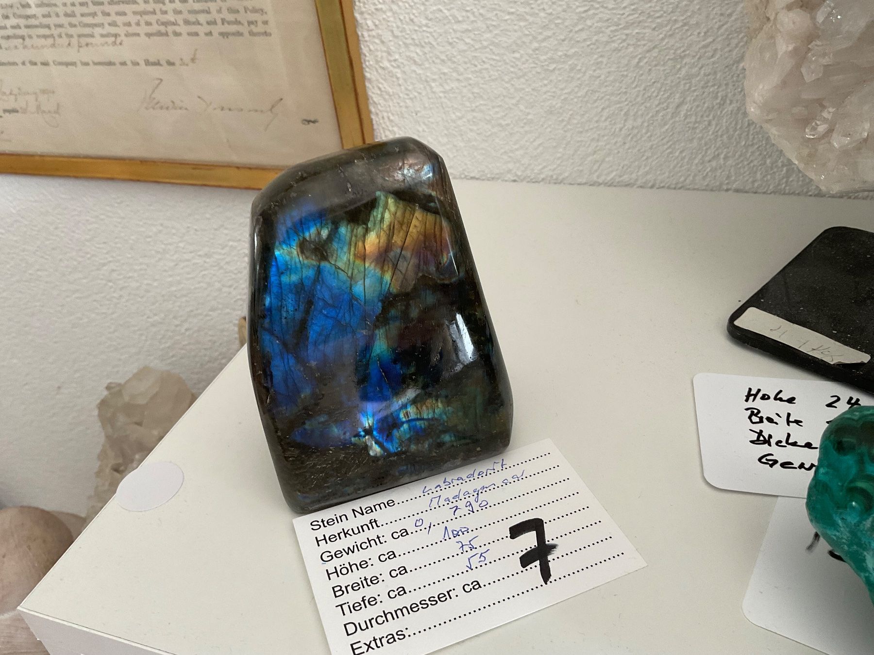 Minerali & Pietre curative: Wunderschoener Labradorit Handschmeichler Edelstein Deko! – Nuovo (secondo la descrizione) da Gibswil venduto da MineralienJRS 2