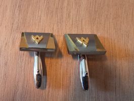 Vintage Manschettenknöpfe – elegantes zweifarbiges Design