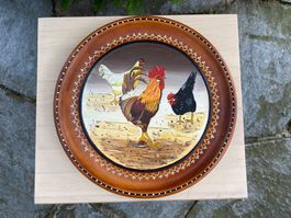 schöner bemalter Holzteller