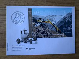 FDC Sonderblock Menzi Muck Vollersttagstempel