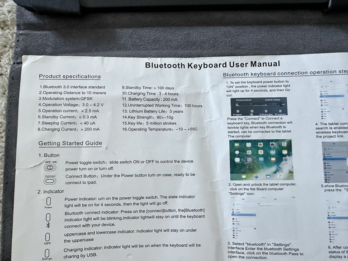 Claviers: Bluetooth Tastatur Schwarz mit Schutzhülle – D'occasion à Thalwil par Thommy_nau 5