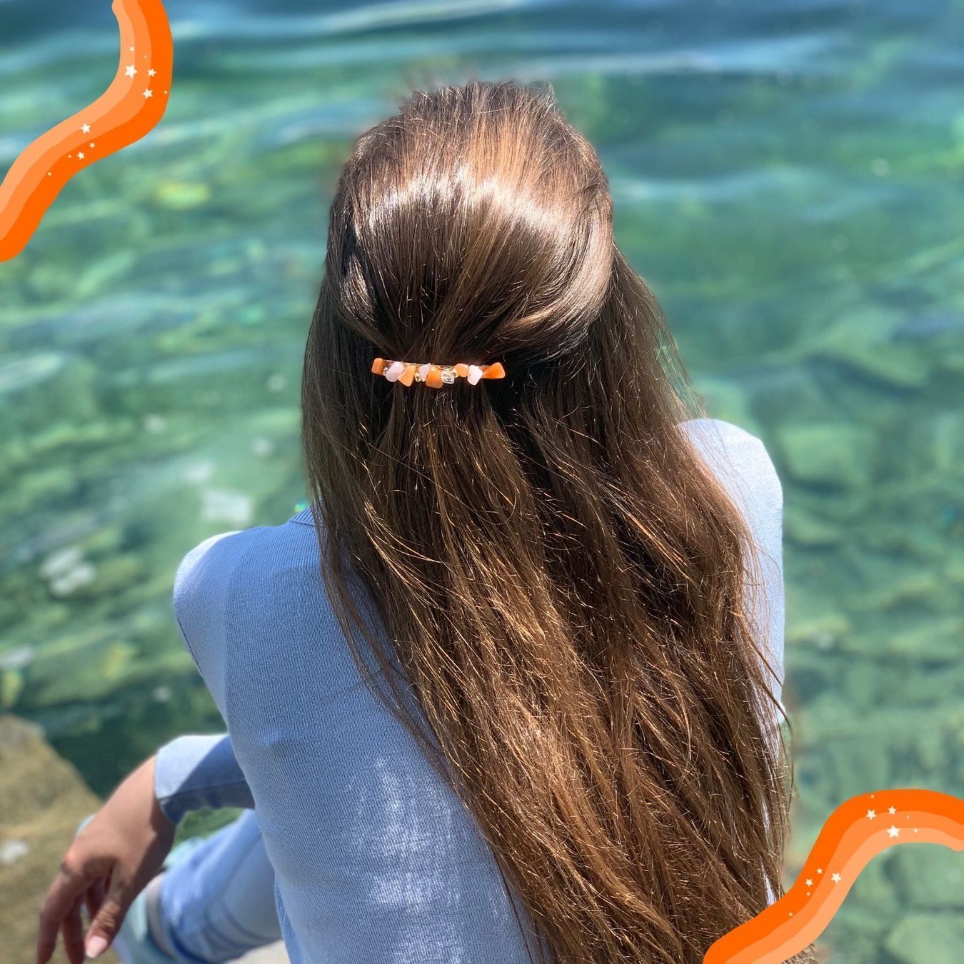 Haarschmuck: Orange Stone :: Hairclip Haarspange – Neu (gemäss Beschreibung) aus Horgen von missistore 1