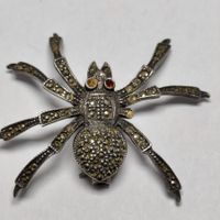 Defect Broche araignée vintage en argent sterling (925)