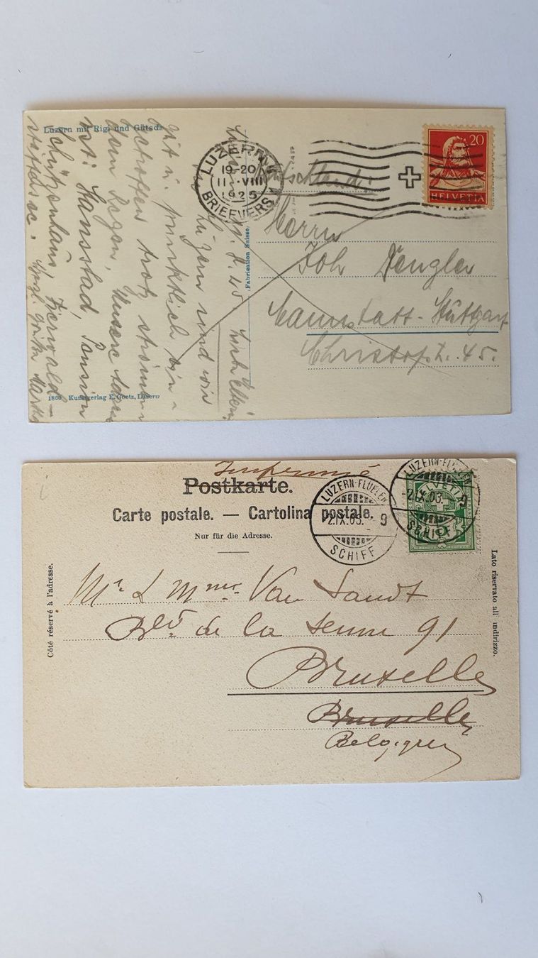 Cartoline postali: Luzern. 2 Ansichtskarten. – Usato da Goldach venduto da armando_r 1