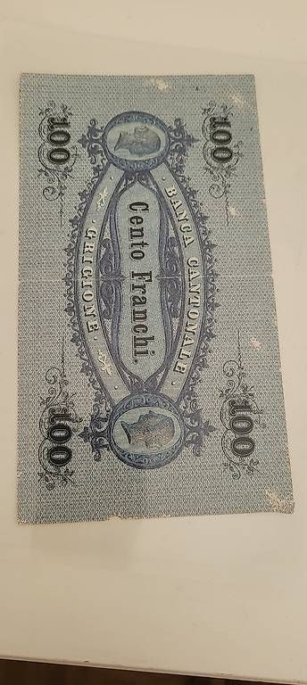 Billets de banque: Billets réplique Franken Grigione 1878 – D'occasion à Vésenaz par emose 3