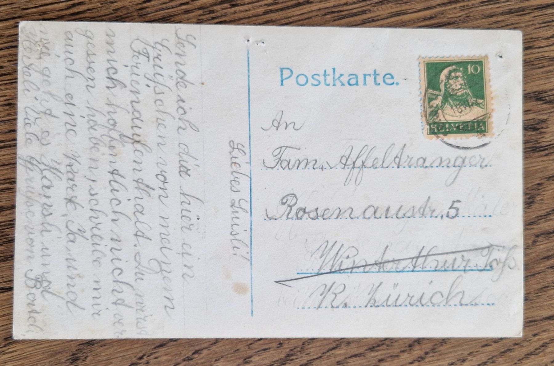 Cartes postales: unbek. Haus, 1925 n. Winterthur – D'occasion à Ebikon par Donar50 1