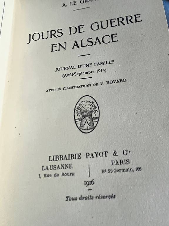 Libri: Jours de guerre en Alsace  – Usato da Enges venduto da Guarajuba01 1